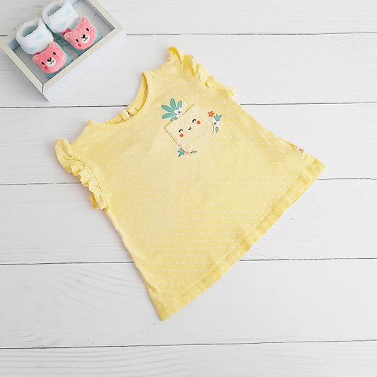 Polera Algodón Amarillo Marca Baby harvest 18-24 M Estado Tiki taka