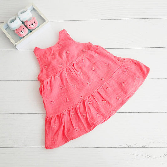 Vestido Algodón Coral Marca Yamp! 6 M Estado Casi tiki