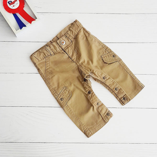 Pantalón Algodón Café Marca Otra 6-9 M Estado Tiki taka