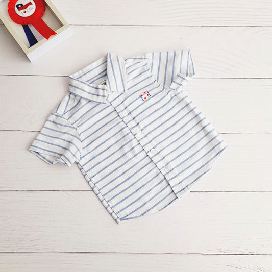 Camisa Algodón Rayas Marca Cherokee 6 M Estado Casi tiki
