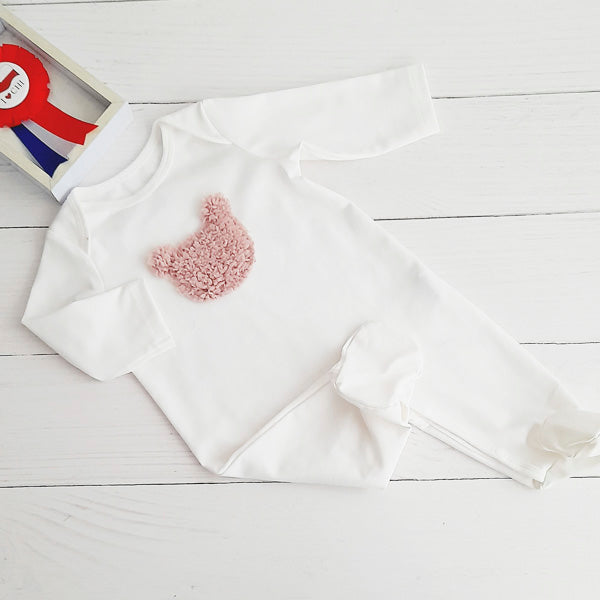 Osito Poliéster Blanco Marca Shein 0-3 M Estado Casi tiki