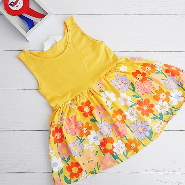 Vestido Algodón Amarillo Marca Hym 4 A Estado Tiki taka