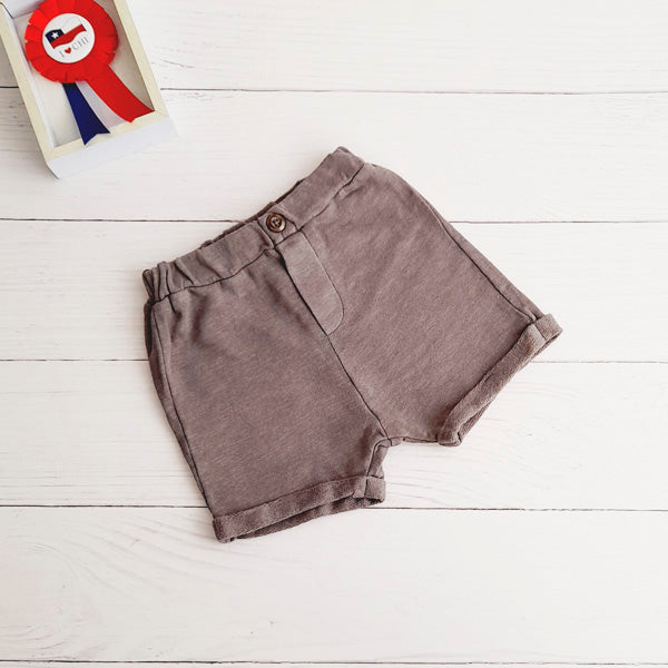 Short Algodón Gris Marca Hym 6-9 M Estado Tiki taka