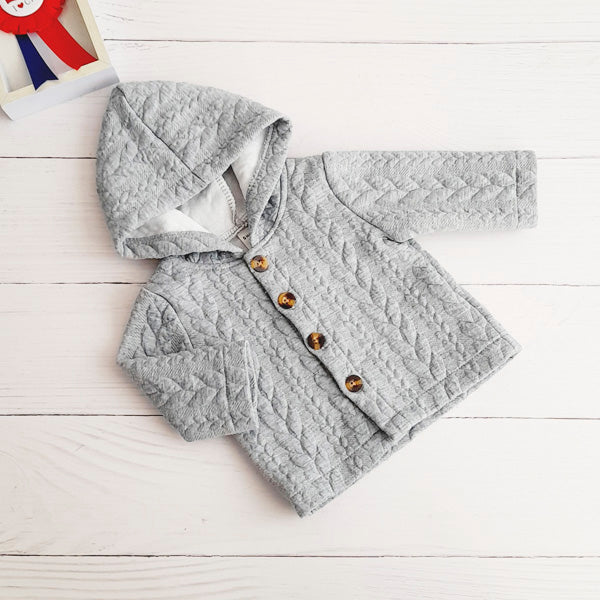 Polerón Algodón Gris Marca Shein 0-3 M Estado Tiki taka