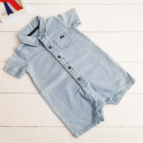 Enterito Algodón Azul Marca Otra 6-9 M Estado Casi tiki