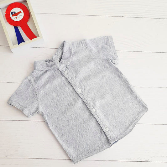 Camisa Algodón Rayas Marca Hym 9-12 M Estado Casi tiki