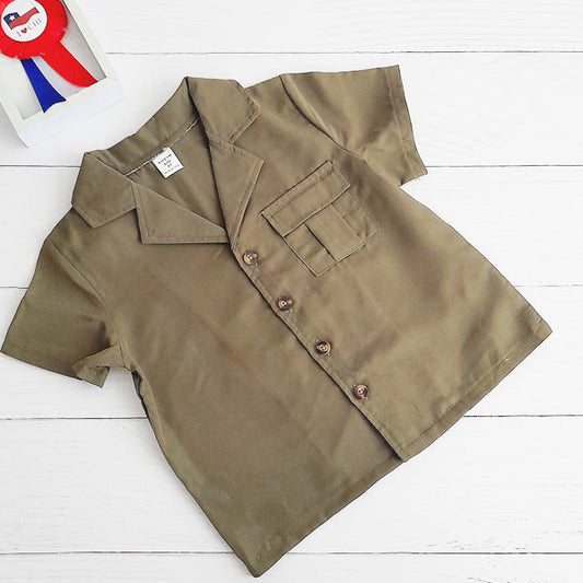 Camisa Poliéster Verde Marca Shein 4 A Estado Casi tiki