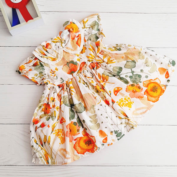 Vestido Algodón Diseños Marca Otra 3-6 M Estado Casi tiki