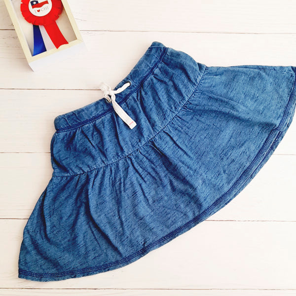 Falda Algodón Azul Marca Cat & Jack 6 M Estado Casi tiki