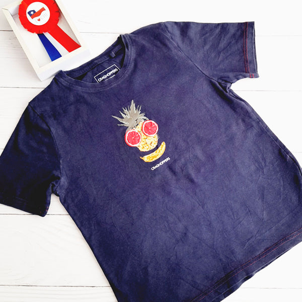 Polera Algodón Azul Marca Otra 9 A Estado Tiki taka