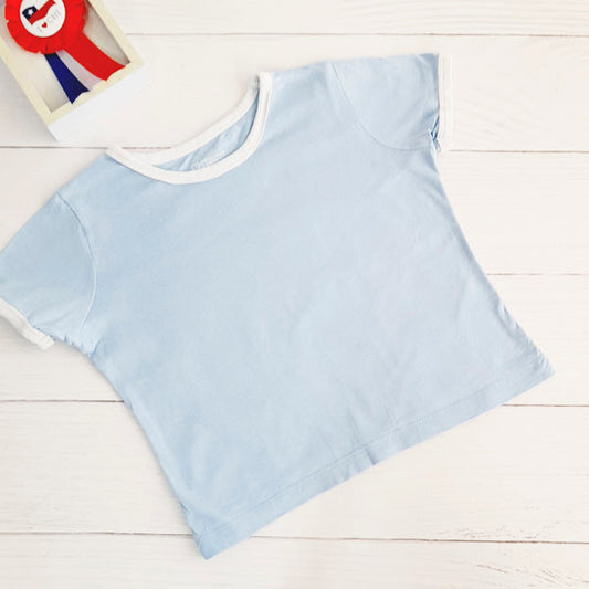 Polera Algodón Celeste Marca Primark 5 A Estado Tiki taka