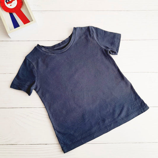 Polera Algodón Azul Marca Otra 3 A Estado Casi tiki