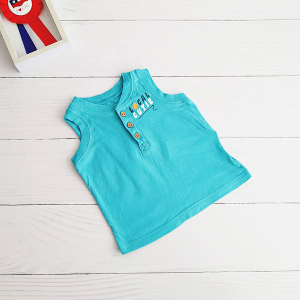 Polera Algodón Verde Marca Carter's 6 M Estado Tiki taka