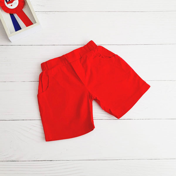 Short Algodón Rojo Marca Genérica 6-9 M Estado Tiki taka