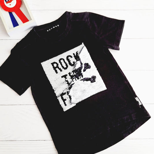 Polera Algodón Negro Marca Otra 6 A Estado Tiki taka