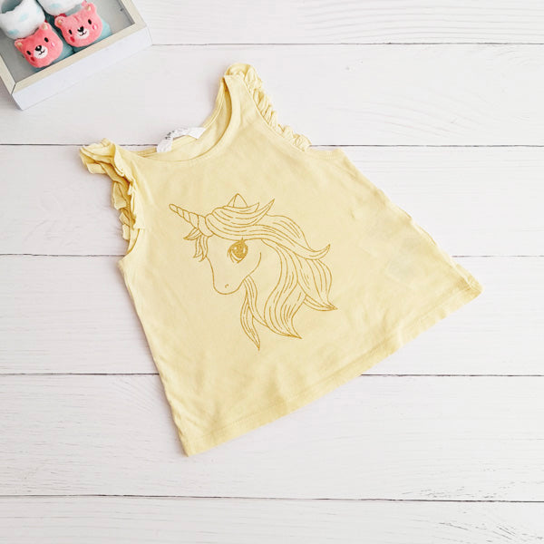 Polera Algodón Amarillo Marca Hym 18-24 M Estado Casi tiki