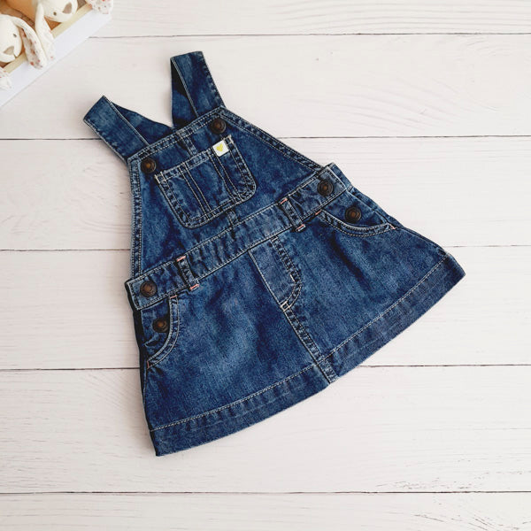 Vestido Algodón Azul Marca Carter's 6 M Estado Tiki taka