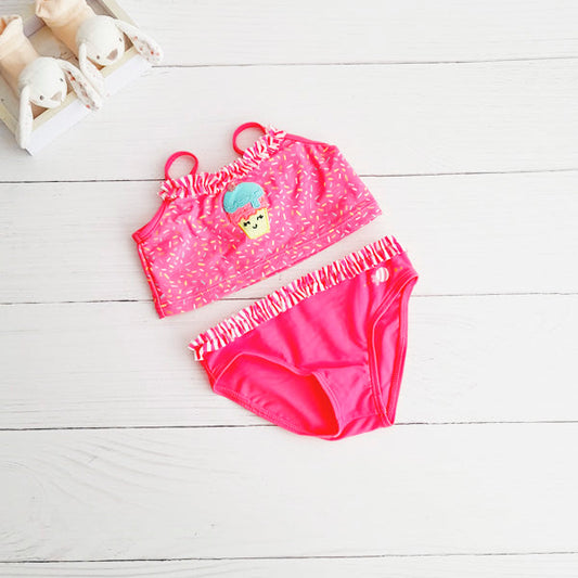 Traje de baño lycra Fucsia Marca Ficcus 6-12 M Estado Tiki taka