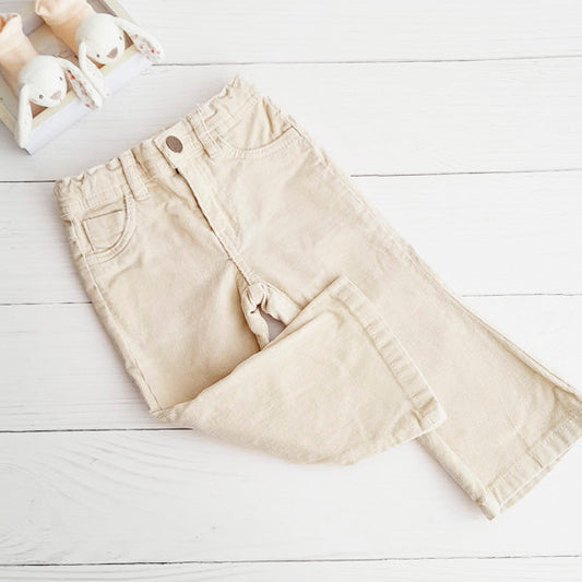Pantalón Algodón Beige Marca Sfera 3 A Estado Casi tiki