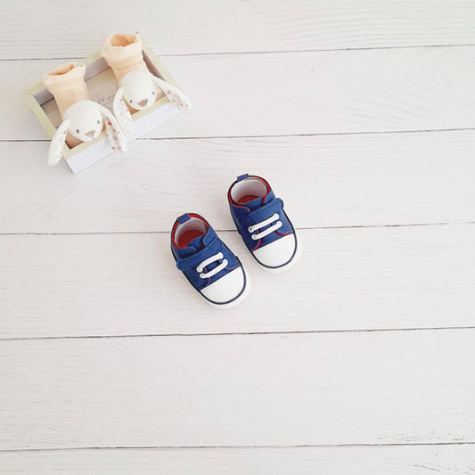 Zapatilla blanda Lona Azul Marca Urb 0-3 M Estado Nuevo
