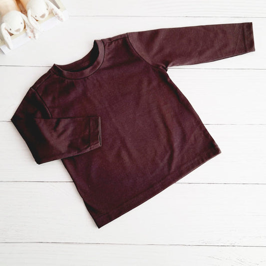 Polera Algodón Café Marca Figaro 6 M Estado Tiki taka