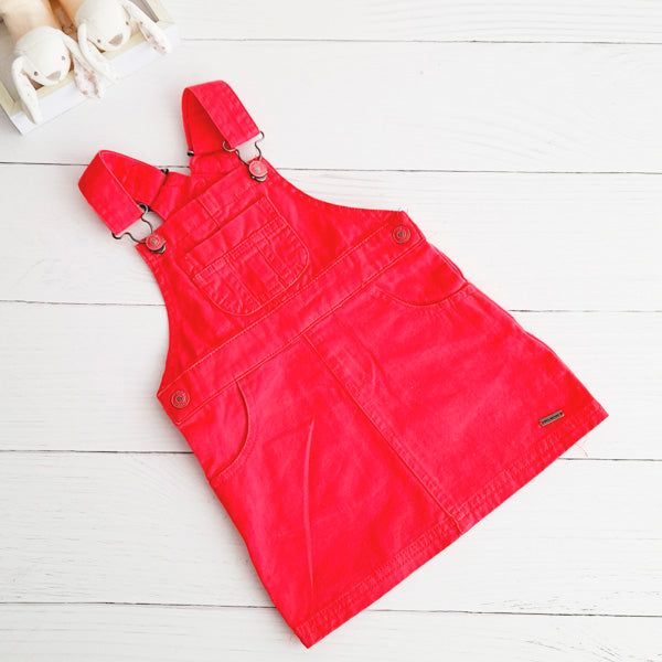 Vestido Algodón Fucsia Marca Baby harvest 9-12 M Estado Tiki taka