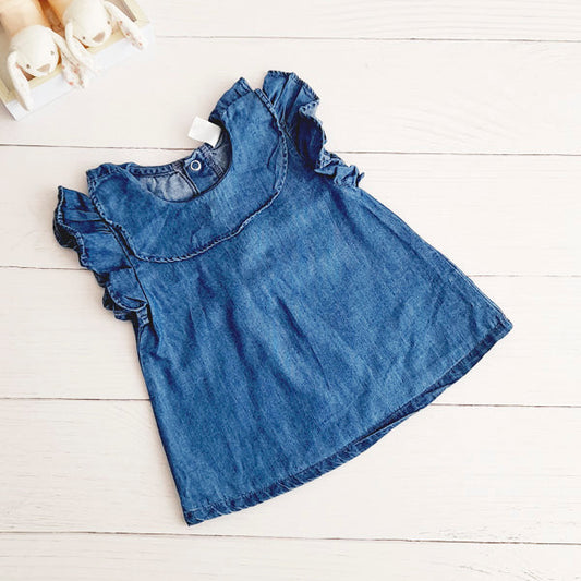 Blusa Algodón Azul Marca Carter's 18 M Estado Casi tiki