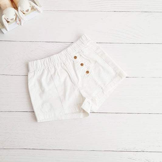 Short Algodón Blanco Marca Tribu 12 M Estado Casi tiki