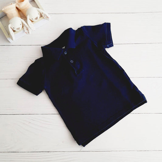 Polera Piqué Azul Marca Hym 6-9 M Estado Tiki taka