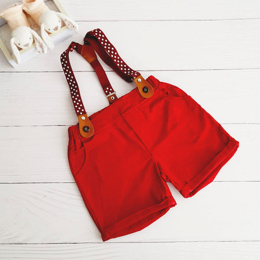 Short Algodón Rojo Marca Genérica 9-12 M Estado Tiki taka