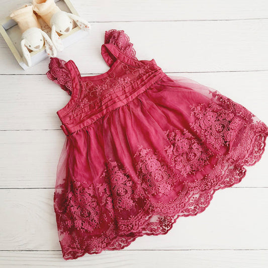 Vestido Encaje Morado Marca Limonada 9 M Estado Tiki taka