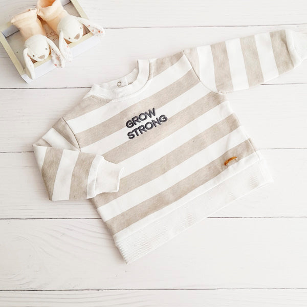 Polerón Algodón Rayas Marca Opaline 9 M Estado Casi tiki