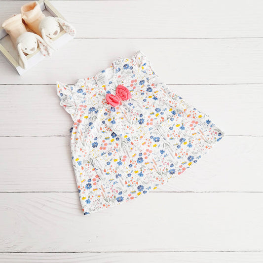 Vestido Algodón Diseños Marca Baby harvest 3-6 M Estado Tiki taka