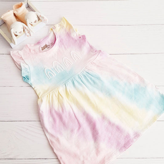 Vestido Algodón Multicolor Marca Bubble gummers 18 M Estado Casi tiki