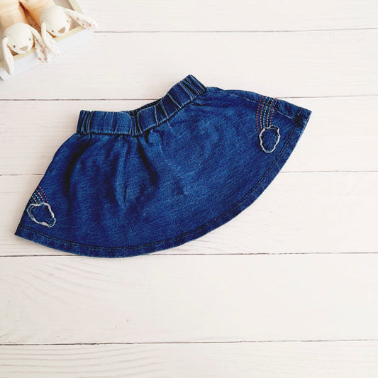Falda Algodón Azul Marca Ficcus 18-24 M Estado Tiki taka