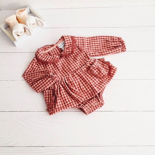 Body vestido Algodón cuadrillé Marca Otra 0-3 M Estado Tiki taka