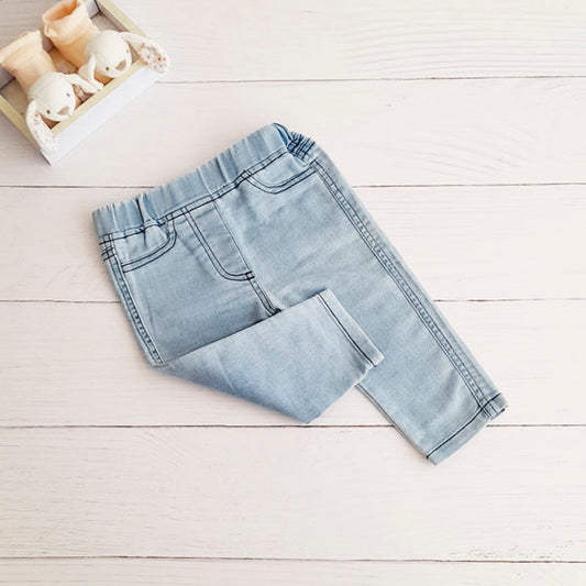 Calza Algodón Celeste Marca Boulevard 12 M Estado Casi tiki