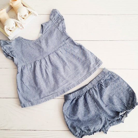 Conjunto Algodón Azul Marca Carter's 18 M Estado Tiki taka