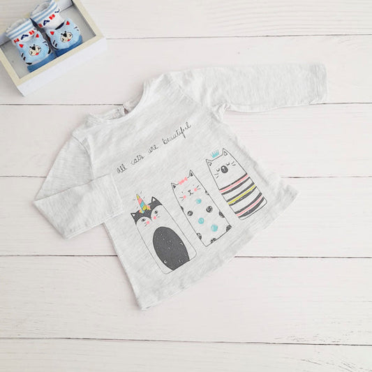 Polera Algodón Diseños Marca Colloky 9-12 M Estado Casi tiki