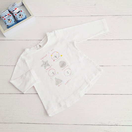 Polera Algodón Diseños Marca Colloky 9-12 M Estado Casi tiki