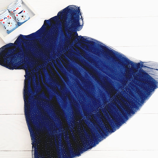 Vestido Tul Azul Marca Pillin 18 M Estado Tiki taka
