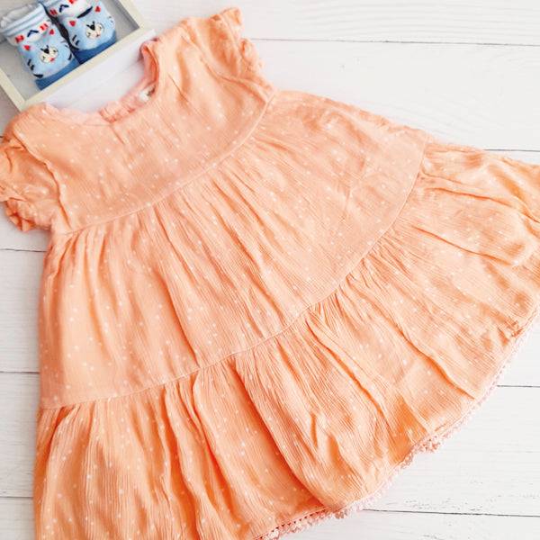 Vestido Algodón Damasco Marca Infanti 2 A Estado Tiki taka