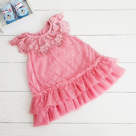 Vestido Algodón Rosa Marca Limonada 6 M Estado Tiki taka