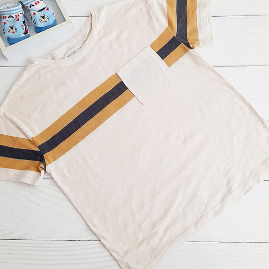 Polera Algodón Beige Marca Cat & Jack 6 A Estado Casi tiki