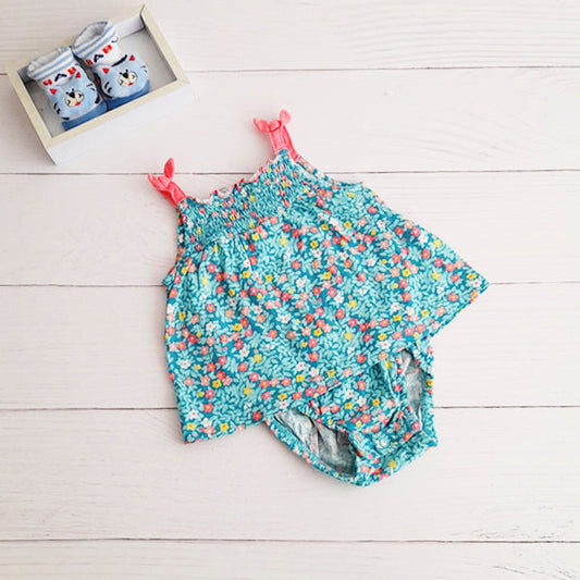 Body vestido Algodón Multicolor Marca Carter's 6 M Estado Tiki taka