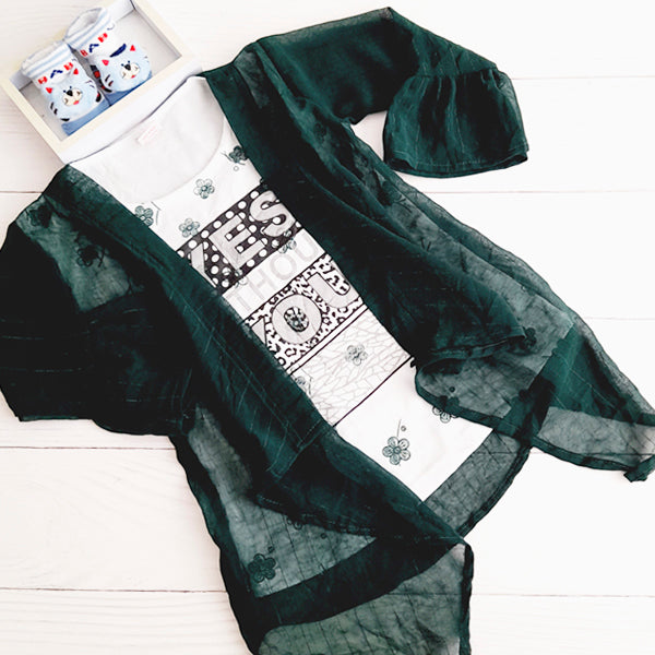 Polera Poliéster Verde Marca Otra 5 A Estado Tiki taka