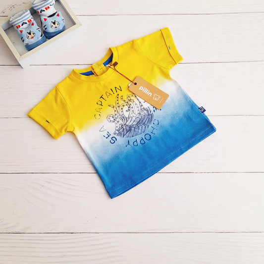Polera Algodón Multicolor Marca Pillin 3 M Estado Nuevo