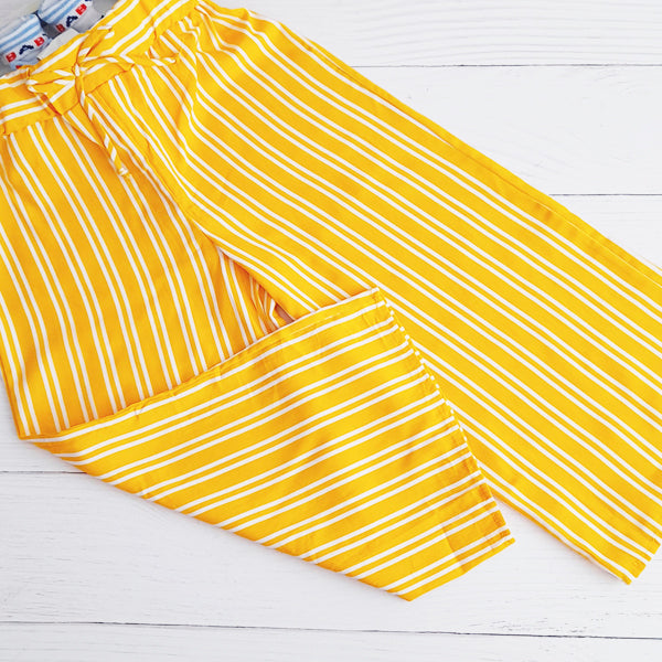 Pantalón Algodón Amarillo Marca Otra 7 A Estado Tiki taka