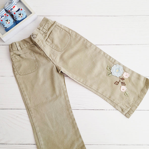 Pantalón Algodón Verde Marca Otra 2 A Estado Tiki taka