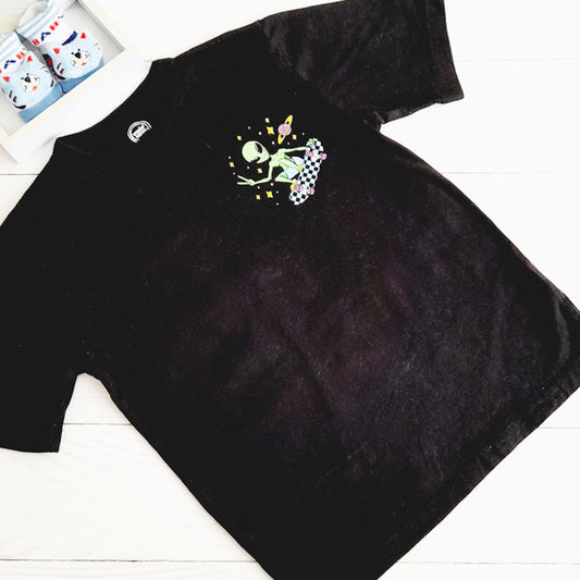 Polera Algodón Negro Marca Wonder Nation 6 A Estado Casi tiki
